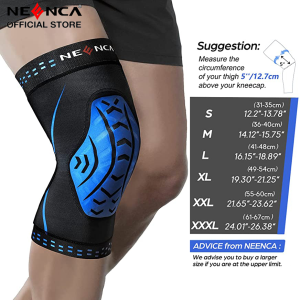 NEENCA 2 PCS Professional knee support Compression Knee Sleeves Support with Patella Sponge Pad Premium Ultra-Thin Knee Pads for Knee Pain Running ACL Arthritis Joint Pain Meniscus Tear Sports. ACE-58