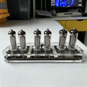 xpkQ Cyberpunk Vintage Table Clocks YS13-3 VFD Tube Electronic‑Digital Desktop Table Clock Bedroom Computer Desk Clocks Home Decor H8M4T