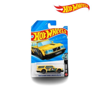 Mô Hình Xe Kim Loại Volvo 240 Drift Wagon Màu Vàng - Dòng HW Mods (Tỷ Lệ 1:64)