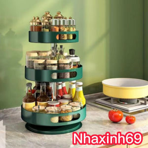 Kệ Đựng Gia Vị Đa Chức Năng Có Thể Xoay Được Mới Dành Cho Nhà Bếp N090