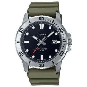 CASIO ORIGINAL - CASIO MTP-VD01-3EVUDF - MEN NG - RESIN - Hijau - Jam dunia JD18ST # Jam Tangan Pria Jam Pria Jam Tangan Anti Air + CASIO MTP-VD01-3E MTP VD01 3E VD 01 MTPVD01 MTP-VD01 MTPVD01 MTP-01 $ S003