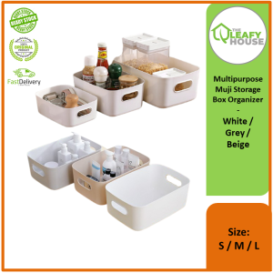 Multipurpose Muji Storage Box Organizer Basket Portable Simple Home Office Kitchen Bathroom Big Volume Kotak Simpanan