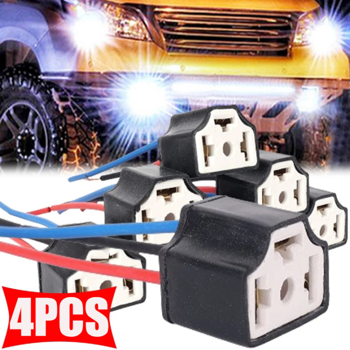 PARLEX H4 Headlight Bulb 3-Pin Repair Plug Connector – Direct Fit Harness 003001