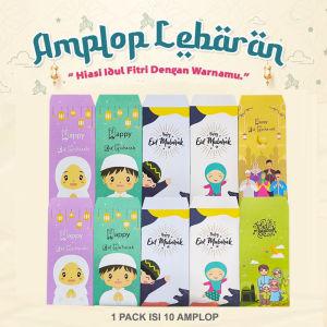 QCF 1 SET 10 PCS Amplop COUPLE  FAMILY 75 CM x 16 CM Amplop Lebaran Amplop Panjang Muat Uang Kertas Tanpa dilipat Amplop Idul Fitri Amplop Pasangan Amplop Lucu Amplop Unik Amplop Hijab Amplop Edisi Couple Angpao Ampau Angpau Ampao -  Warna Acak