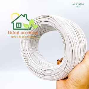 Cuộn 1kg kẽm bọc nhựa cố định cành buộn linh kiện bản dẹp 2mm nhiều màu