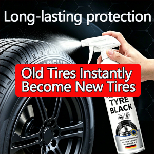 Tire Dull Aging Repair Spray Black Gloss Tire Restoration Auto Rubber Care