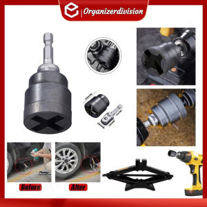 Scissor Jack Adapter Car Maintenance Tool Drill Adapter Auto Repair Accessories for RV Trailer Adapter Socket wrench Fast Tire Change