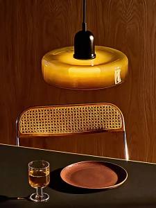 SXH  Modern Crystal Pendant Light for Bedside Creative Bedroom Hotel Living Room TV Background Wall Fishing Line Pendant Light