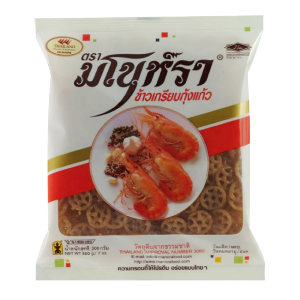 ‼️ส่งเร็ว ถึงไว‼️ ข้าวเกรียบ กุ้งแก้ว(วงล้อ) 500 กรัม ตรา มโนราห์