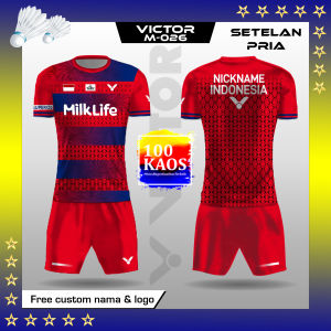 Jersey Setelan Badminton pria dewasa lengan pendek 02