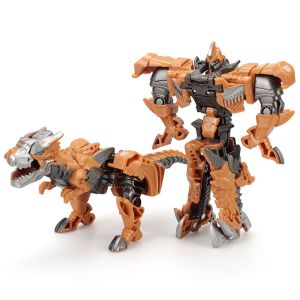 FUDESHE 12cm ขั้นตอนเดียว 2 in 1 รูปการกระทำ ของเล่นหม้อแปลง ของขวัญเด็ก หุ่นยนต์แปลงร่าง รถเสียรูป