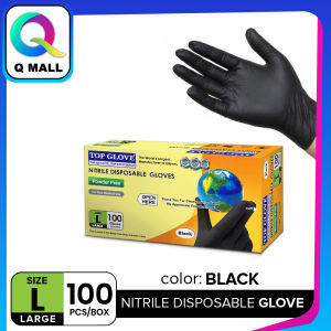 [100pcs/BOX] GLOVE Nitrile Latex Disposable Powder Free / Rubber Glove / Sarung Tangan Nitril Pakai buang - Size L