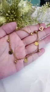 Gelang Kaki Wanita Dewasa Gold HK 83922b