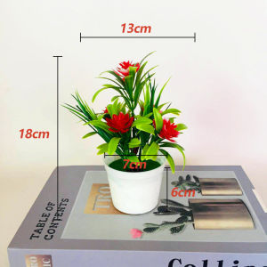 1PCS Fake Flower Potted High Quality Plant Home Decoration Simulation Artificial Lotus Flower Bonsai