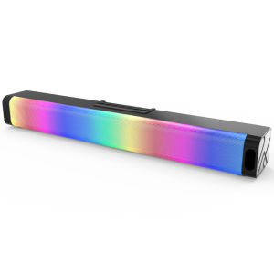 Banchugw Computer Game Speakers with RGB Light Powerful Bass Stereo Sound USB 3.5mm Optical Soundbar PC 20W Speaker for PC TV Mobile