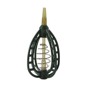 Spring Fishing Feeder Cage Holder Plastic Baits Cage Holder Fishing Accessories Spring Feeder Baits Cage Green