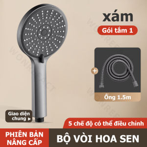 Vòi sen có 5 đầu ra nước Vòi sen tăng áp cột nước mạnh mẽ và tinh tế Vòi sen đa chức năng và bền bỉ Thích hợp cho vòi sen tăng áp phòng tắm