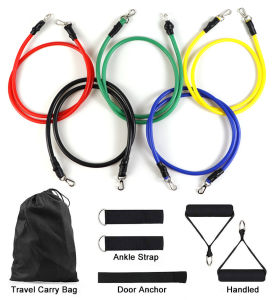 120cm Yoga Pull Rope Elastic Resistance Bands with Padded Handles Pull Up Assistance Fitness Workout Rubber Sports Bands Pilates Expander