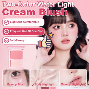 Hydrating Blush Cream Women Highlighting Highlighting Face Dual Color Blush