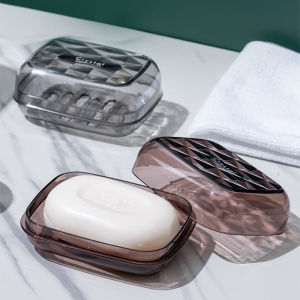 Draining Soap Box Soap Tray Soap Dish Travel Portable Student Dormitory Bathroom Flip Soap Case Soap Holder with Lid
