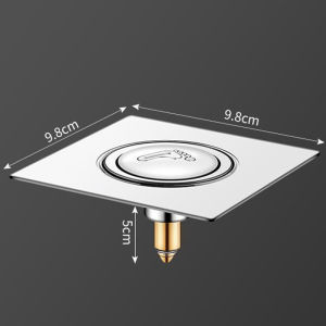 Stainless Steel Foot Press Floor Drain Filter Anti-clogging Bounce Floor Drain with Copper Core
