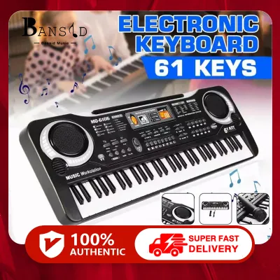 61 Key Electronic Piano Music Keyboard With Microphone 61-Key Digital Electric Piano Keyboard & Sheet Music Stand - Portable Electronic Keyboard for Beginners keyboard midi