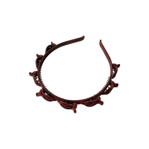 Durability Plastic Hair Band NonSlip Teeth For Secure Hold Amber Tone Headband For Workouts Office And Casual Occasion