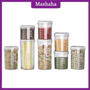 Mazhaha Kitchen Grains Sealed Container Transparent Snack Storage Container Anti-Moisture Cereals And Grains Sealed Storage Barrel Box