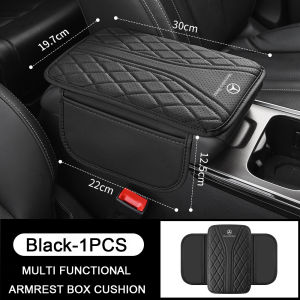 Car Armrest Box Soft Cushion Auto Center Console Pad For Mercedes Benz A B C E S Class AMG E200 W210 W203 W124 W204 W211 W123 W205 W212 W203 C200 E350 A180 GLA CLA CLS GLB GLC GLE GLK Car Armrest Box Heightening Pad With Pockets