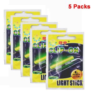 FIGHTINPC Green Dark Clip On Fishing Rod Tackle Luminous Night Fishing Fishing Float Glow Stick Light Sticks Lightstick