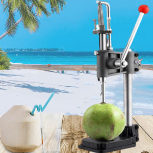 Stainless Steel Coconut Opener Green Coconut Cracker Coconut Peeling Machine Manual Press Mini Stamping Tool