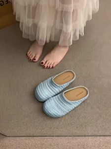 [Free Shipping] 2026 New Flat-Toed Half-Slippers for Women Summer Outdoor Slip-On Soft-Soled Sandals