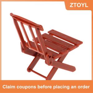 【ZTOYL】 1 12 Dollhouse mô phỏng có thể gập lại bãi biển ghế Dollhouse thu nhỏ đồ nội thất phụ kiện búp bê nhà phòng khách trang trí
