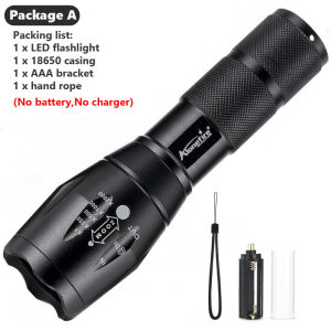 Alonefire G700 Flashlight XML-T6 LED Aluminum Waterproof Zoom Camping Torch Tactical Light AAA 18650
