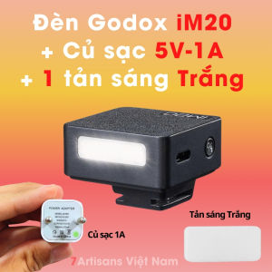 Godox iM20 - Đèn Flash Super Mini dùng cho mọi máy ảnh - Pin sạc chui Type C 440 shot - Có 5 chế độ sáng tùy chọn
