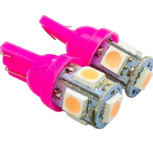 หลอดไฟหรี่ ไฟเลี้ยว ไฟไมล์  มอเตอร์ไซค์ รถยนต์ ขั้วเสียบเล็ก T10-5050-5LED 12v/24V 1คู่