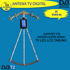 ANTENA TV DIGITAL ZC 95 MURAH DAN JERNIH ANTENA TV DIGITAL UNTUK SET TOP BOX STB TV TABUNG LED LCD