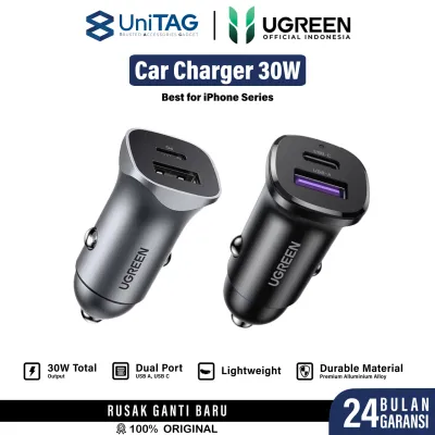 UGREEN Charger Mobil Fast Charging USB C iPhone 16 15 14 13 12 11 Car Charger by UniTAG