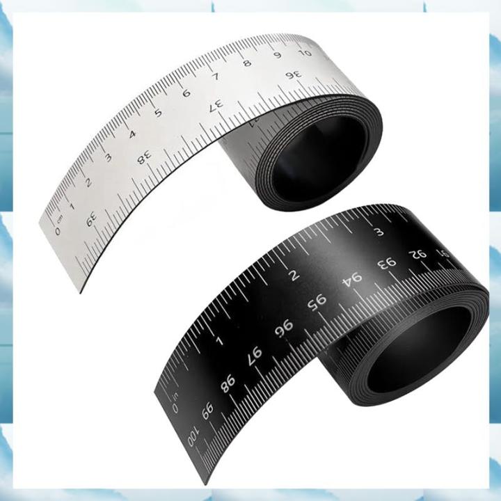 (WJRN) 2 Pcs 39.37 Inch Magnetic Ruler Flexible Ruler with Inches and ...