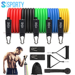 Bộ 5 dây ngũ sắc đàn hồi tập thể hình SPORTY YGT1 Dụng cụ tập GYM YOGA