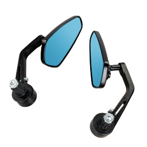 UNIVERSAL SHORT STEM REARVIEW Ray save SIDE MIRROR with screws HD Blue Lens