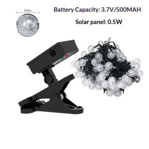 ระบบควบคุมสายไฟตกแต่งที่มีระยะไกลและตั้งเวลาลูกบอลฟองอากาศพลังงานแสงอาทิตย์สำหรับการตั้งแคมป์และตกแต่งคริสต์มาสกลางแจ้ง