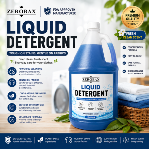 Zerobax Deep Clean Laundry Detergent | Liquid Detergent Gallon