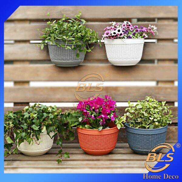 BLS Plastic Wall Hanging Semi-Circular Flower Pot 210 250 Imitation ...