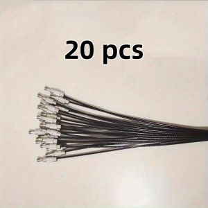20pcs Wire Keychain Ring Stainless Steel Luggage Tag Loop Set Heavy Duty for Keys ID Tags and Label