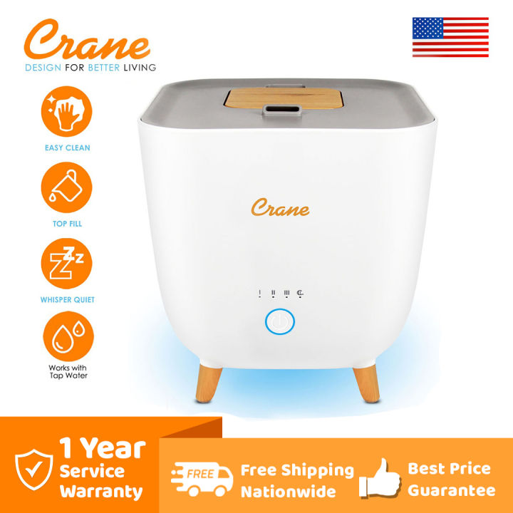 Crane 3-in-1 Top Fill Warm Cool Mist Humidifier with Aroma