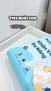 Khăn vải khô Molli 600g đa năng an toàn cho mẹ và bé siêu thấm hút mềm mại không xù lông.