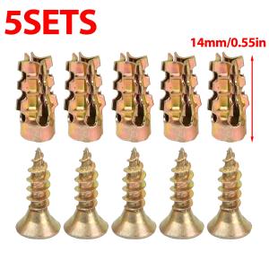 50Pcs Expansion Tube Screws Self Tapping Screw Drilling Plug Wall Anchor Expansion Bolt Fasteners Woodworking Supplies