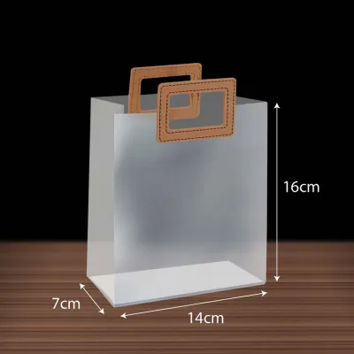 Store Age [10pcs] PP Tote Color Handle Transparent Bag | Transparent Bag Goodies Bag Doorgift Bag Kahwin Bag