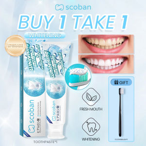 【Upgrade】scoban teeth Whitening toothpaste Peppermint Food Graded Family baking soda Toothpaste